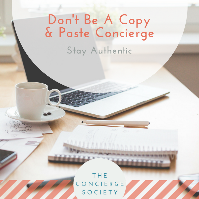 Concierge Society - Don't Be A Copy and Paste Concierge