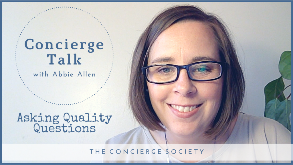 Concierge Talk - Asking Quality Conversations